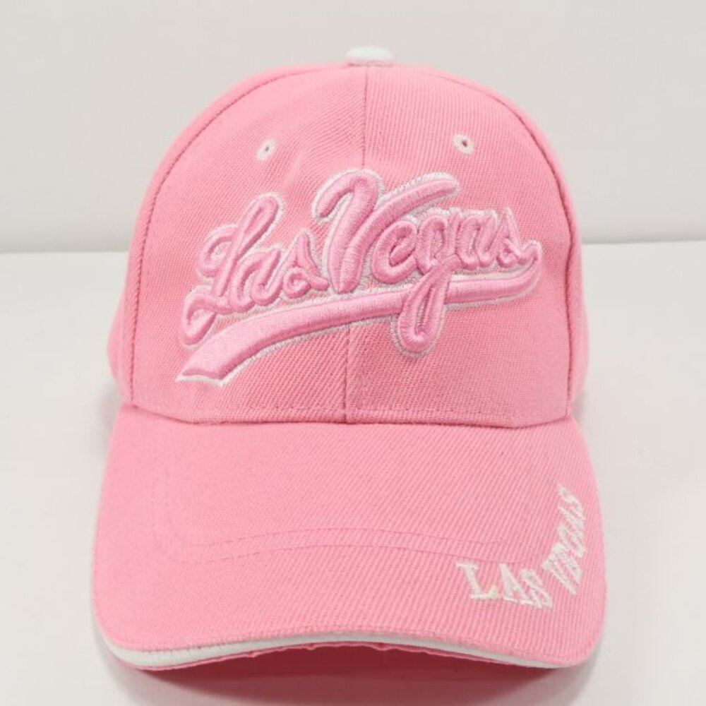 Las Vegas Nevada Womens Hat Pink Embroidered 3D Baseball Cap